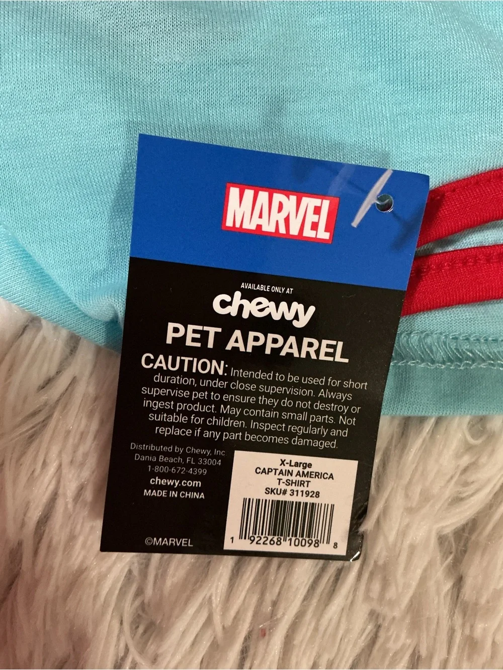 Marvel Captain America Hero Vibes Pet T-Shirt XL NWT Chewy